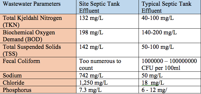 Wastewater Parameters of Septic Tank Effluent at Hemodialysis Site 